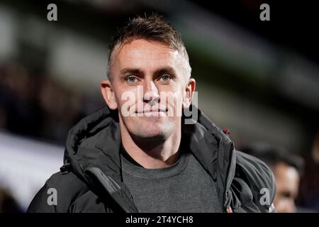 Photo du 01-11-2023 du directeur municipal d'Ipswich, Kieran McKenna, qui est excité par le potentiel d'Axel Tuanzebe après que l'ancien défenseur de Manchester United ait fait son premier départ lors de la défaite de mercredi en coupe Carabao à domicile contre Fulham. Date de parution : jeudi 2 novembre 2023. Banque D'Images