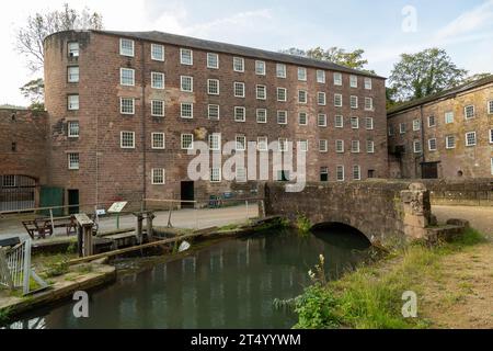 Cromford Mill la première filature de coton à eau au monde a construit 1771 maintenant un site du patrimoine mondial Banque D'Images