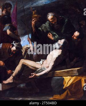 Jusepe de Ribera, martyre de Saint André, peinture à l'huile sur toile, 1628 Banque D'Images