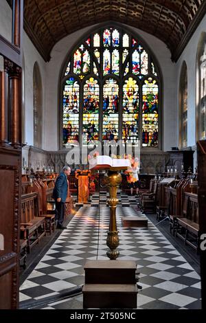 Intérieur de la chapelle du Wadham College, Université d'Oxford, Oxford, Royaume-Uni Banque D'Images