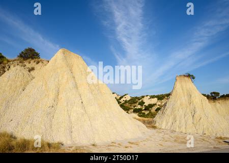 Formations de Gully près d'Aliano, Basilicate, Italie Banque D'Images