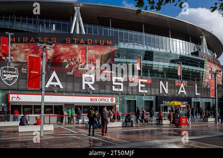Arsenal FC Emirates Stadium Highbury Londres. Arsenal football Stadium - l'Emirates Stadium aka Arsenal Stadium a été achevé en 2006, capacité 60 704. Banque D'Images