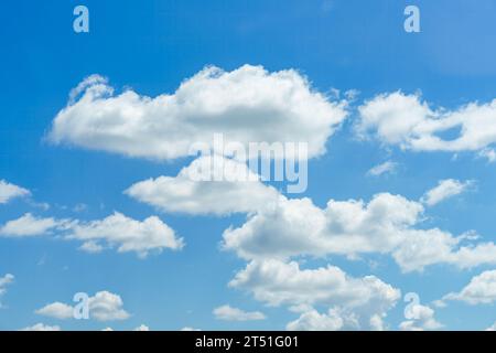 Lumière naturelle et nuages blancs flottant sur le ciel bleu Banque D'Images