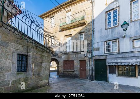 Santiago de Compostelle, Espagne, 26 février 2023. Rue dans la ville de Santiago de Compostelle Banque D'Images