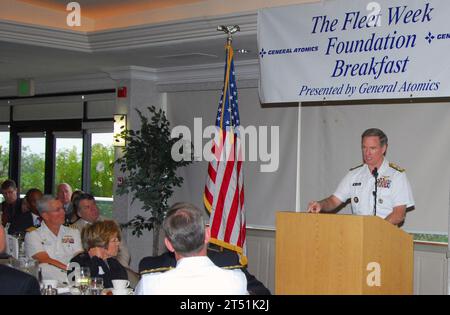 0710174995k-060 SAN DIEGO (17 oct. 2007) - le SMA Patrick Walsh, vice-chef des opérations navales, parle de la Stratégie coopérative pour une puissance maritime du 21e siècle lors d'un petit déjeuner de fondation de la semaine de la flotte au club du SMA Kidd à bord de la base navale point Loma. Le petit-déjeuner était une occasion de parler de la nouvelle stratégie maritime unifiée pour la Marine, le corps des Marines et la Garde côtière. US Navy Banque D'Images