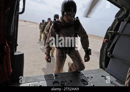 Avion, EODMU, hélicoptère, NSWU, Rotary Wing Aircraft, hélicoptère Seahawk, SH-60 Banque D'Images