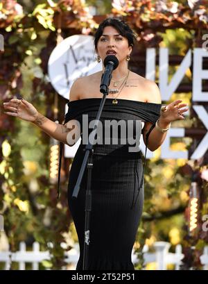 St. Helena, États-Unis. 02 novembre 2023. Emmy Meli se produit lors du jour 2 de Live in the Vineyard à Charles Krug Winery le 2 novembre 2023 à St. Helena, Californie. Photo : Casey Flanigan/imageSPACE crédit : Imagespace/Alamy Live News Banque D'Images