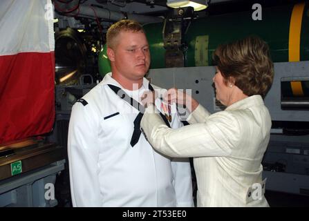 Bush, laura Bush, sous-marin, USS Texas (SSN 775), classe virginie Banque D'Images