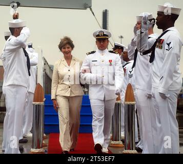 Bush, laura Bush, sous-marin, USS Texas (SSN 775), classe virginie Banque D'Images