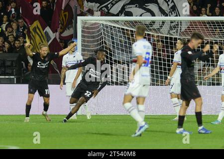 Salerne, Italie. 31 octobre 2023. Pendant la coupe d'Italie US Salernitana 1919 vs UC Sampdoria à Arechi Stadium crédit : Agence de photo indépendante / Alamy Live News Banque D'Images