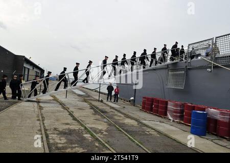 Cleveland High School Navy Junior Reserve Officers Training corps, navire de combat littoral USS Freedom (LCS 1) Banque D'Images