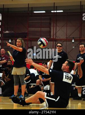 Colo., Colorado Springs, sports navals, Navy/Coast Guard, compétition de volley-ball assis, US Navy, Warrior Games Banque D'Images