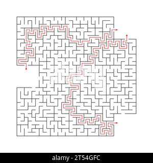 Jeu éducatif pour enfants trouver le bon chemin. Illustration de Vecteur