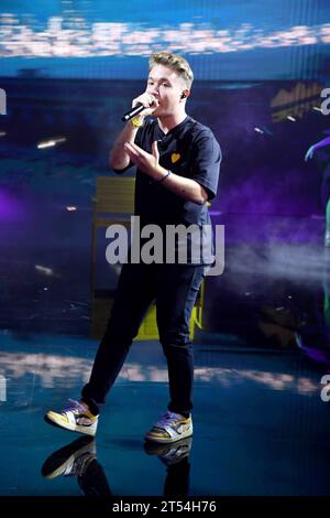 Rome, Italie. 31 octobre 2023. Rome : RAI studios ex Dear. Émission Boomerissima, Premier épisode : sur la photo : Alfa Credit : Agence photo indépendante/Alamy Live News Banque D'Images