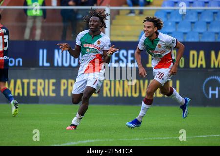 Gênes, Italie. 01 novembre 2023. Coupe d'Italie, 01/11/2023, Genova, Stadio Marassi, sur la photo : exultation Varela pendant Gênes CFC vs AC Reggiana, match de football italien Coppa Italia à Gênes, Italie, novembre 01 2023 crédit : Agence photo indépendante/Alamy Live News Banque D'Images