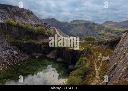 Dinorwic Slate Quarry est une ancienne carrière d'ardoise au pays de Galles, aujourd'hui classée au patrimoine mondial de l'UNESCO. Banque D'Images