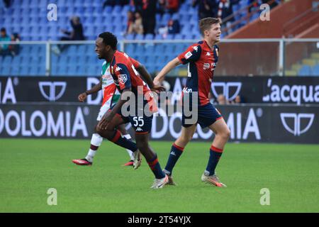 Gênes, Italie. 01 novembre 2023. Coupe d'Italie, 01/11/2023, Gênes, Stadio Marassi, sur la photo : Exultation HAP pendant Gênes CFC vs AC Reggiana, match de football italien Coppa Italia à Gênes, Italie, novembre 01 2023 crédit : Agence photo indépendante/Alamy Live News Banque D'Images