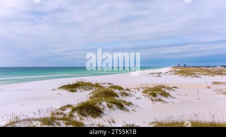 La plage de Pensacola, Floride en octobre Banque D'Images