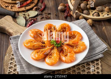 Crevettes au sel et au poivre (crevettes) Banque D'Images