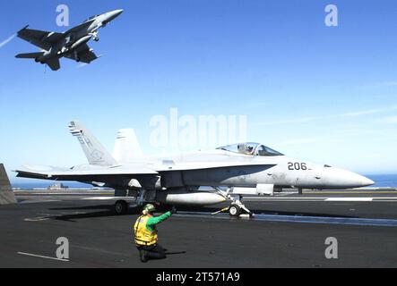 US Navy un F18C Hornet affecté à the.jpg Banque D'Images