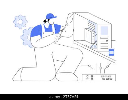 Illustration vectorielle de concept abstraite de réparation de matériel. Illustration de Vecteur