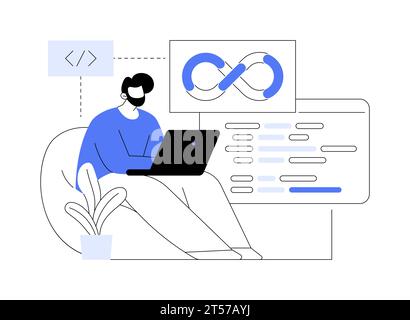 Cadre collaboratif illustrations vectorielles de dessins animés isolées. Illustration de Vecteur