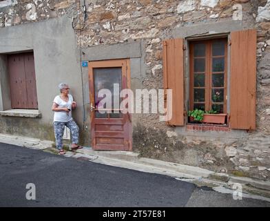 La Caunette, un petit village dans le département de l'Hérault dans le sud de la France Banque D'Images