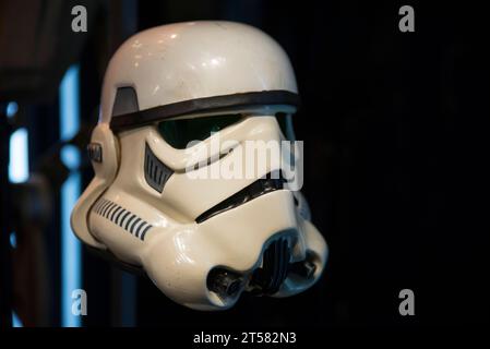 Casque original Episode V Stormtrooper de Star Wars - The Empire Strikes Back Banque D'Images