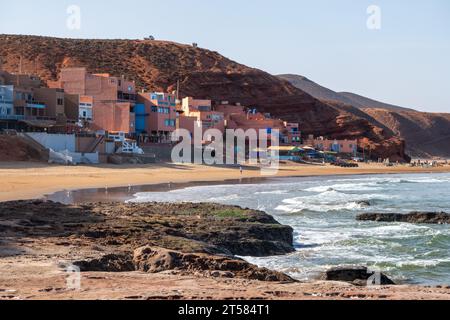 plage à Leghzira, Maroc Banque D'Images