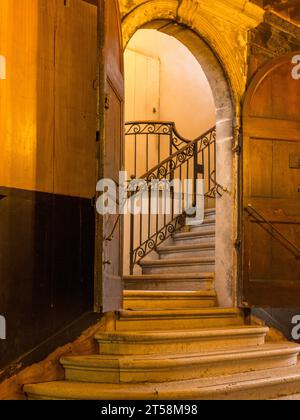 L'intérieur de la synagogue espagnole de Venise (Scuola Ponentina o Spagnola) est une synagogue située dans l'ancien ghetto de Venise. Situé dans le Campo delle SC Banque D'Images