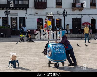 vendeur de crème glacée. Tunja, Boyacá, Colombie, Amérique du Sud Banque D'Images