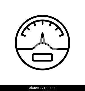 Icône vectorielle de contour de voltmètre Illustration de Vecteur