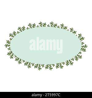 Un modèle de composition à base de plantes marines, idéal pour les cartes postales, impressions, invitations, cartes de voeux d'anniversaire. Bordure transparente. Illustration vectorielle Illustration de Vecteur