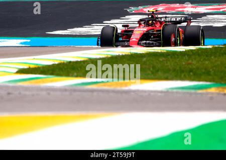 30 septembre 2023, Autodromo Jose Carlos Pace, Interlagos, Formule 1 Rolex Sao Paulo Grand Prix 2023, dans la photo Carlos Sainz Jr (ESP), Scuderia Ferrari Banque D'Images