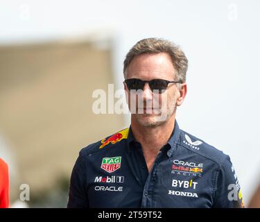 Sao Paulo, Brésil . 03 novembre 2023. SAO PAULO, Brésil, 3. Novembre 2023;Red Bull Team principal, Christian Horner arrivant au circuit d'Interlagos pour la deuxième journée (vendredi) du GP DO BRASIL DE FORMULA 1, Autodromo de Interlagos - F1 GP BRÉSIL 2023 - formel 1 Grand Prix Brasilien - Formule 1, formel 1, formule 1 - image payante - crédit photo : © Richard CALLIS /ATP images (CALLIS Richard/ATP/SPP) crédit : SPP Sport Press photo. /Alamy Live News Banque D'Images