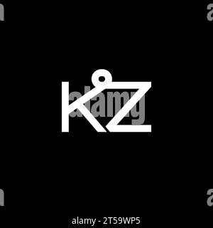 Logo KZ, monogramme KZ, logo KZ initial, lettre KZ logo, icône, vecteur Illustration de Vecteur