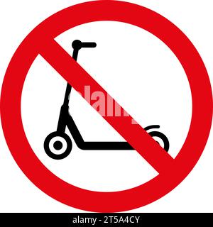 Pas de symbole d'icône de symbole de scooter Illustration de Vecteur