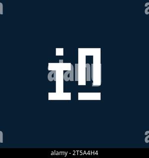 DANS LE logo monogramme initial avec des idées de conception de style géométrique Illustration de Vecteur