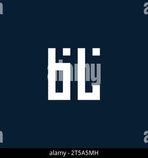 Logo monogramme initial BL avec des idées de conception de style géométrique Illustration de Vecteur