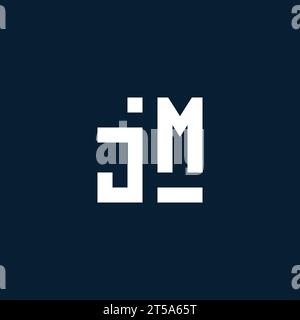 Logo monogramme initial de JM avec des idées de conception de style géométrique Illustration de Vecteur