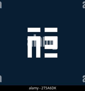 Logo NS monogramme initial avec idées de conception de style géométrique Illustration de Vecteur