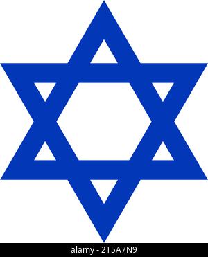 Drapeau national israélien david étoile Illustration de Vecteur