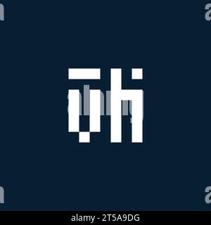 Logo monogramme initial VH avec des idées de conception de style géométrique Illustration de Vecteur