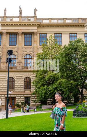 Prague ville est la capitale de la République tchèque pour des vacances toute l'année, avec de nombreux monuments anciens et un excellent climat, Prague ville, République tchèque Banque D'Images