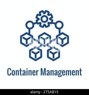 Icône de l'environnement de développement de Kubernetes montrant les avantages Illustration de Vecteur