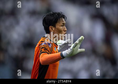 Kim Seung-gyu gardien de but de l'Al Shabab FC lors de leur match jour 12 de la SAFF Roshn Saudi Pro League 2023-24 entre l'Al Shabab FC et l'Al Ittihad FC au King Fahd International Stadium le 3 novembre 2023 à Riyad, en Arabie saoudite. Photo de Victor Fraile / Power Sport Images crédit : Power Sport Images Ltd/Alamy Live News Banque D'Images