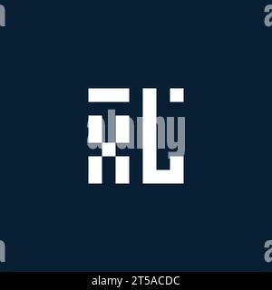 Logo monogramme initial XL avec des idées de conception de style géométrique Illustration de Vecteur