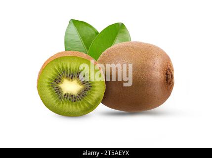 Les kiwis isolé sur fond blanc Banque D'Images
