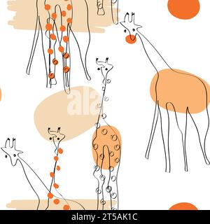 Girafes surréalistes vectorielles. Illustration de Vecteur