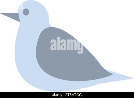 Vecteur d'icône d'esquisse de pigeon gris mignon isolé Illustration de Vecteur